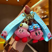 NEW Kirby Cartoon Keychains For Bag Car Key Chains Gift Decoration Accessories Anime Merchandise Action Figure