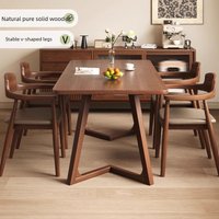 Solid Wood Dining Table, Living Room, Small Household, Rectangular Dining Table, Antique Style, Minimalist, Negotiation Table