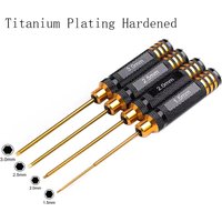 1 Set RC Tools Hex Screw Driver Set Titanium Plating Hardened 1.5 2.0 2.5 3.0mm Screwdriver Hex Key for RC Helicopter Car Toys