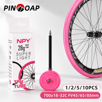 PINMOAP 1/2/5/10P TPU Road Bike Inner Tube 700C Presta Valve FV45/65/85mm Ultra Lightweight Puncture Resistant Bicycle Tire Tube