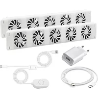 For Home Heating Radiator Fan Energy-efficient Fan Heater Airflow 50CFM 85m h Sustainability Automatic Thermostat