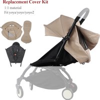 3pcs/set 175° Adjustable Canopy Cover Cushion Stroller Accessories Water Proof For Babyzen Yoyo Yoya Pram Sunshade Seat Mattress