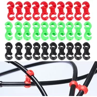 10pcs S Shaped Clips Fixed Hole With Rotating Plastic Black/Green/Red Mountian Bike Accessories For Organize Brake Cable