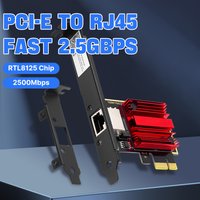 2.5G PCI-E To RJ45 Network Card 2500M Ethernet Lan adapter RTL8125 PCI Express Fast WiFi adaptador For Desktop PC