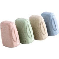 4PCS high-quality bamboo toothbrush head covers in multiple ,odorless travel case and protective cover with hanging holes