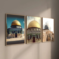 Al Aqsa Mosque Islamic Holy City Muslim Poster Canvas Painting Art Cafe Bar Room Wall Decoration Wall Art Gift