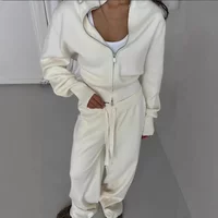 Women Cotton Knitted Cardigan Wide Leg Pants Suit Autumn and Winter Lady Fashion Loose Daily Office Jacket Straight Pants 2Pcs