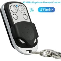 433MHz Smart Copy Duplicator Metal Push Button Remote Control Transmitter ABCD / Lock Unlock 4Button Garage Door Opener Remote