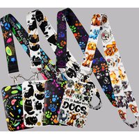 Cute Cartoon Animals Cat Dog Lanyard Neck Strap for Keychain ID Card Cover Badge Holder Mobile Phone Hang Rope Accessories Gifts