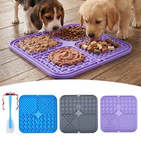 Pet Slow Feeding Mat, Silicone Suction Cup Dogs Pet Licking Plate, for Dog Bathing Distraction Increase Eating Fun Slow Feeding