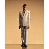 Formal Men Suits 2 Piece Blazer+Pant Business Office Cotton Prom Wedding Tuxedo Coat Customized Formal Office Jacket Trousers