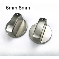2Pcs Metal 6mm/8mm Universal Gas Stove Control Knobs Adaptors Oven Switch Cooking Surface Control Locks Gas Stove Oven Knobs