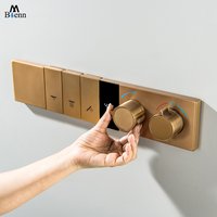 M Boenn 3/4 Functions Push Button Type Shower Mixer Bathroom Faucets Smart Temperature Display Thermostatic Diverter Controller