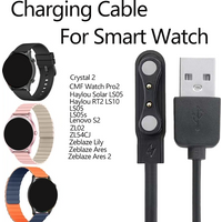 2025 Charger For Xiaomi Haylou Solar LS05 Smartwatch USB Charging Cable Charger Holder Smart Watch Dock Cord Chargers Adapter