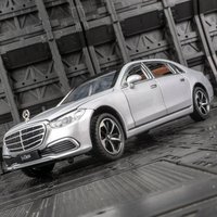 1:24 simulation Mercedes Benz S400L alloy car model ornament, door can be opened, return force sound and light sedan