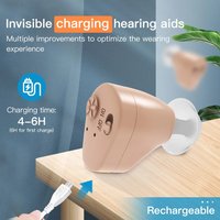 BTE Rechargeable Sound Amplifier Severe Hearing Aid For Deaf People Rechargeable Hearing Aid For The Deaf People
