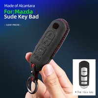 4 Buttons suede Car Remote Key Case Cover Shell Fob For MAZDA 2 3 5 6 CX-3 CX-5 CX-7 CX-9 Atenz Speed Miata MX5 Axela CX4