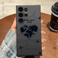Love shaped route Silicone Case for Samsung S24/S23/S22/S21/Note 20/10 Lite - Anti-Slip, Slim Anti-Fall TPU Cover, Fashion Gif