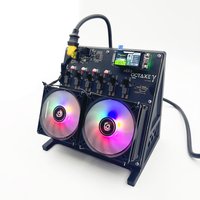 Bitaxe Miner NerdOctaxe Rev3.1 12Th/s 200W BTC Solo Miner NerdOctaxe 12T Lucky Miner with Dual Fans Open Source Mining Machine