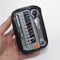 12Pcs Portable Mini Ratchet Wrench Close Quarter Adjustable Ratcheting Screwdriver Bits Set with 1/4 Drive Tool Sets