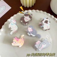 Cute Kawaii New Cat Sealing Girl Heart Pp Clip Ins Girl Student Long Tail Small Note Style Sealing Clip
