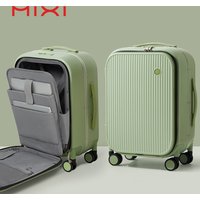 Mixi 2023 New Men 18'' 20''Carry On Suitcase Aluminum Frame Travel Front Laptop Pocket Luggage Women PC TSA Lock