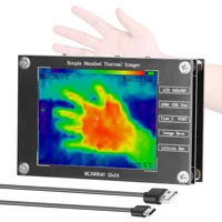 Infrared camera,MLX90640 digital infrared camera, portable thermal camera,2.8 inch LCD display,built-in battery, high precision.