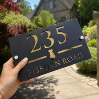 Personalized Acrylic House Number Sign Custom 3D Address Plaque Modern Door Number Outdoor Street Name Sign Home Wall Decor