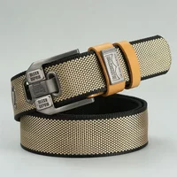 Men's High Quality Pin Buckle Youth Overalls Outdoor Canvas Waistband Waist Straps Belt for Jeans Casual Retro Decorative Belt