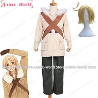 《Custom Size》Anime Axis Powers Hetalia Canada Military Cosplay Costume Uniform Halloween Christmas Any Size Wig