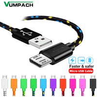 Vumpach Nylon Braided Micro USB Cable 1m/2m/3m Data Sync USB Charger Cable For Samsung HTC LG Huawei Xiaomi Android Phone Cables