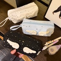Japanese Sweet Y2k Women Handbags Patchwork Wings Star Dots Diamond Top-Handle Bags Girls Cute Students Bag New Kawaii Clutches