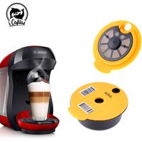 60/180/200/220ML Reusable Coffee Capsule Pods for BOSCH-s Machine Tassimo Refillable Filter Maker Pod Tamper