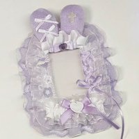 Kpop Card Sleeve Purple Lace 3'' Card Protector Holder Photographic Protector Kawaii Star Postcard Holder Postcards Display