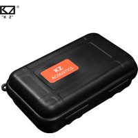 KZ Square Case High End In Ear Earphones Case Bag PU Zipper Storage Box Black Portable Hold Storage Box Original HiFi Headphones