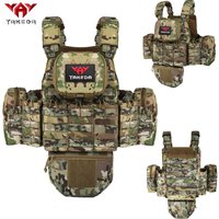 YAKEDA multifunctional modular hunting vest with adjustable and detachable shoulder straps, suitable for outdoor sports