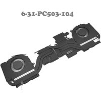 Laptop CPU GPU FAN&Heatsink For CLEVO PC50 6-31-PC503-104 DFS5K223052834 FMKL DFS5K22305283R FMKK DC 05V 0.5A 4PIN New