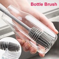 1/2/3pcs Milk Bottle Brush Cup Scrubber Glass Cleaner Kitchen Cleaning Tool Long Handle Drink Bottle Glass Cup Cleaning Brush