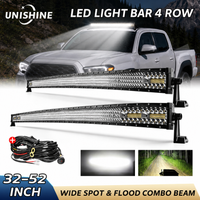 UNISHINE 32/42/52" gebogene LED-Arbeitsleuchte mit Spot-/Flutlicht-Kombination für den Offroad-Einsatz, LED-Fahrlicht für 4x4-LKW, SUV, Pickup, ATV, Traktor