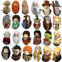 Medieval war building blocks classic characters from fantasy movies soldiers orc children's MINI brick toy gifts