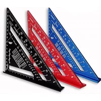 Measurement Tool Triangle Ruler 7Inch Aluminium Alloy Carpenter Tools Inch Metric Angle Ruler Speed Square Woodworking Tools