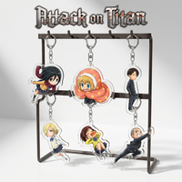 Anime Attack on Titan Jaeger Mikasa Ackerman Armin 6CM Acrylic Stand Cute bag charm Car keychain decorations bag body kit Gifts