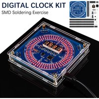 Soldering Practice for Beginners DIY Digital Clock Kit Multifunction Electronic Clock with Time/Temperature Display Auto Dimming