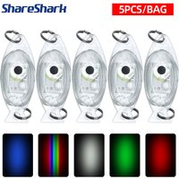 ShareShark 5pcs Deep Drop Fishing Light Waterproof Luminous Attracting Led Underwater Trap Fish Lamp for Night Fishing