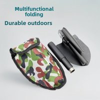 Outdoor Folding Shovel Mini Portable Camping Digging Tool with Compass Multifunctional Small Tactical Shovel for Hiking Fishing