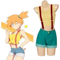 Misty Cosplay Costume Sexy Crop Top Shorts Set Halloween Carnival Party Streetwear