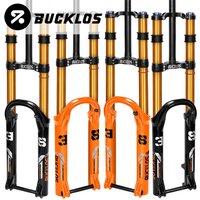 AliExpress BUCKLOS Boost Bike Suspension Fork Dual Crown 27.5/29inch MTB Air Fork Travel 180mm 15x110mm TA Bicycle Fork Cycling Parts