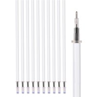 10PCS/Lot School Writing Supplies Office Black Ink White Color Shell Gel Pen Refills Medium Nib Core