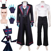 S2 VOX Cosplay Fantasy Hat Prop Black Suits 2025 TV Hell Hotel Costume Disguise Halloween Adult Men Fantasia Party Outfits