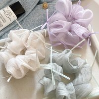 New Korean Simple Lace Mesh Hair Band for Women Sweet Bow Ribbon Rubber Band Headband Girls Daily Hair Accessories